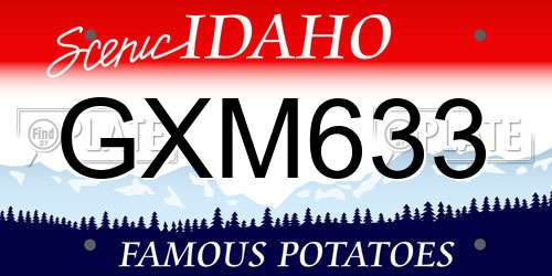 GXM633 Idaho License Plate
