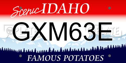 GXM63E Idaho License Plate