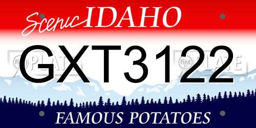 GXT3122 Idaho License Plate