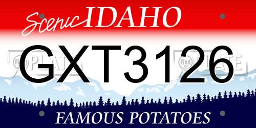 GXT3126 Idaho License Plate