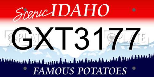 GXT3177 Idaho License Plate