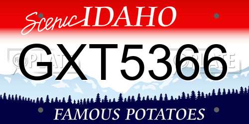 GXT5366 Idaho License Plate