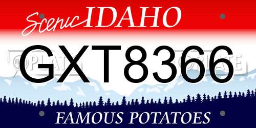 GXT8366 Idaho License Plate