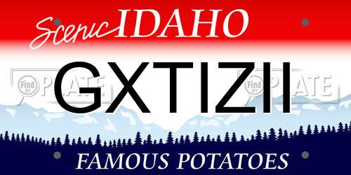 GXTIZII Idaho License Plate