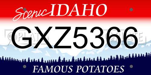 GXZ5366 Idaho License Plate