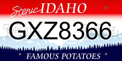 GXZ8366 Idaho License Plate