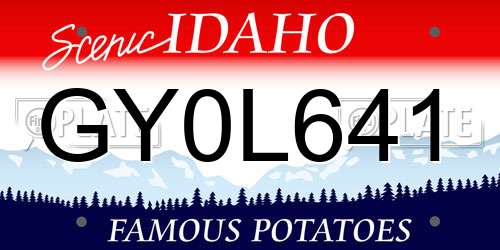 GY0L641 Idaho License Plate