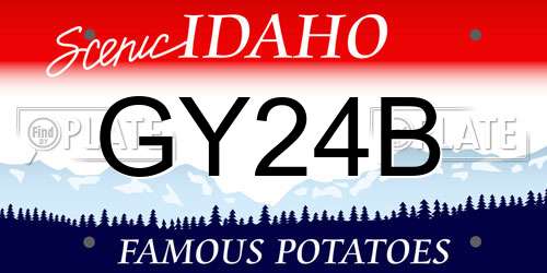 GY24B Idaho License Plate