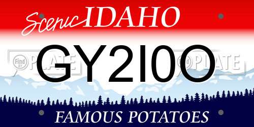 GY2I0O Idaho License Plate