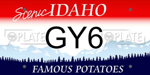 GY6 Idaho License Plate