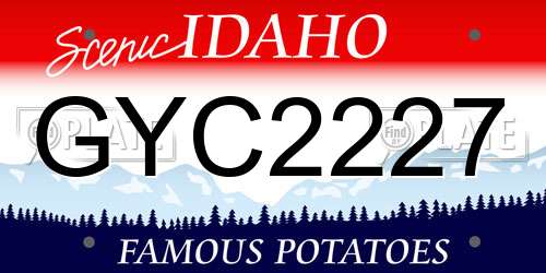 GYC2227 Idaho License Plate