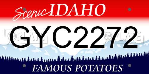 GYC2272 Idaho License Plate