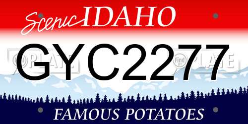 GYC2277 Idaho License Plate