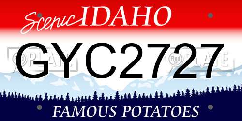 GYC2727 Idaho License Plate