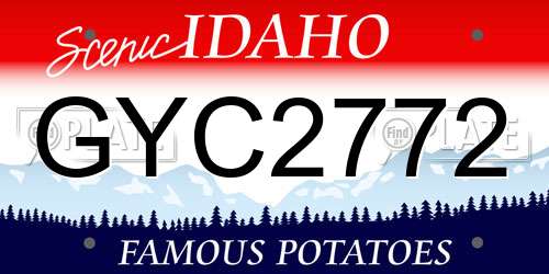 GYC2772 Idaho License Plate