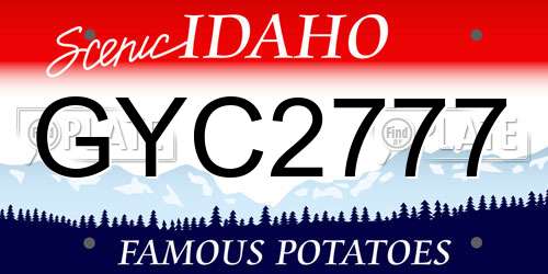 GYC2777 Idaho License Plate