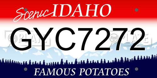 GYC7272 Idaho License Plate