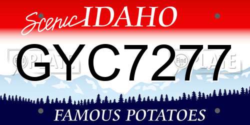 GYC7277 Idaho License Plate