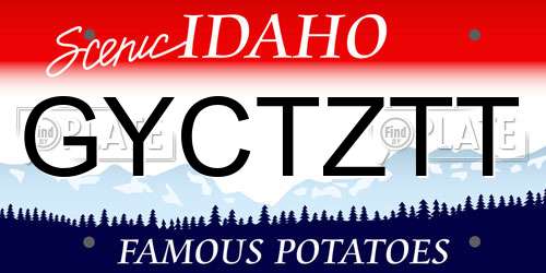 GYCTZTT Idaho License Plate