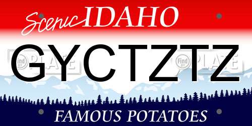 GYCTZTZ Idaho License Plate