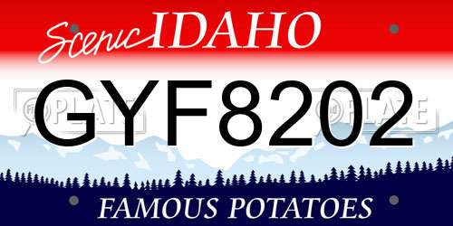 GYF8202 Idaho License Plate