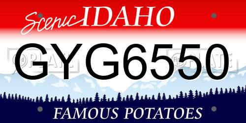 GYG6550 Idaho License Plate