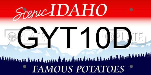 GYT10D Idaho License Plate