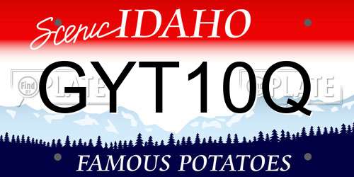 GYT10Q Idaho License Plate