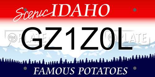 GZ1Z0L Idaho License Plate