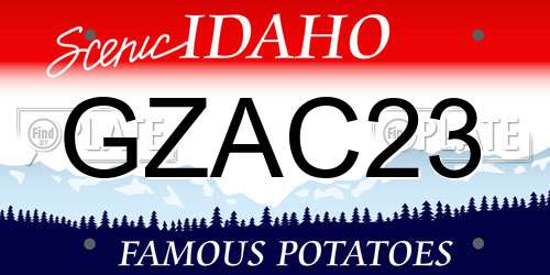 GZAC23 Idaho License Plate