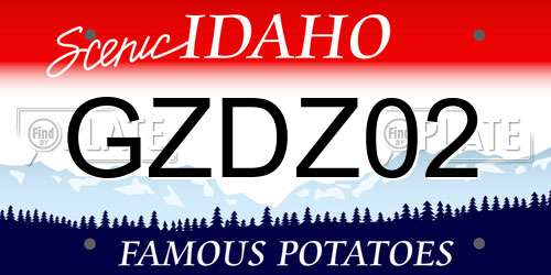 GZDZ02 Idaho License Plate