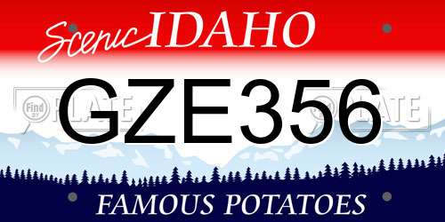 GZE356 Idaho License Plate