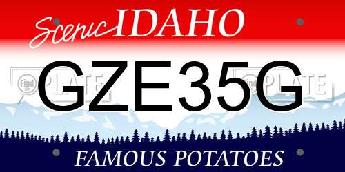 GZE35G Idaho License Plate
