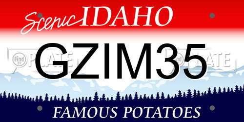 GZIM35 Idaho License Plate