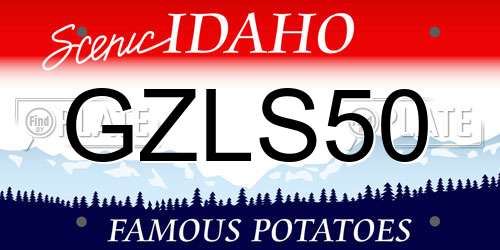 GZLS50 Idaho License Plate