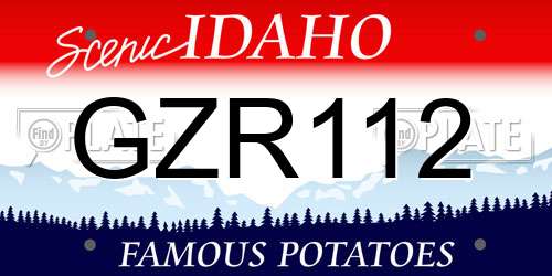 GZR112 Idaho License Plate