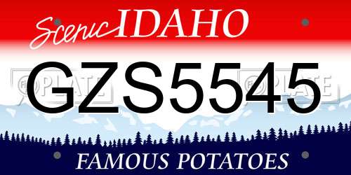 GZS5545 Idaho License Plate