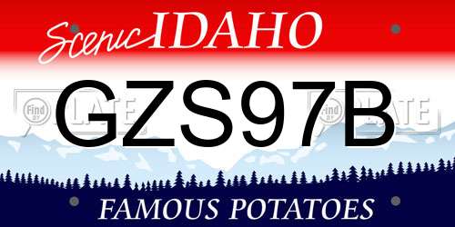 GZS97B Idaho License Plate