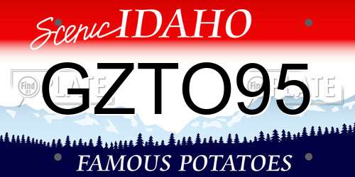 GZTO95 Idaho License Plate