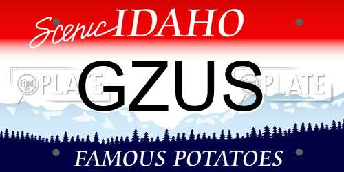 GZUS Idaho License Plate