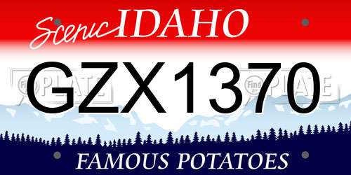 GZX1370 Idaho License Plate