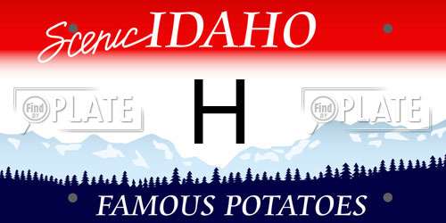 H Idaho License Plate