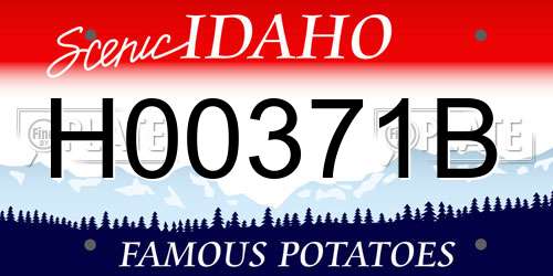 H00371B Idaho License Plate