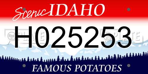H025253 Idaho License Plate