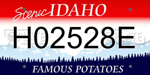 H02528E Idaho License Plate
