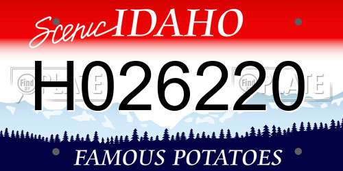 H026220 Idaho License Plate