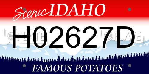 H02627D Idaho License Plate