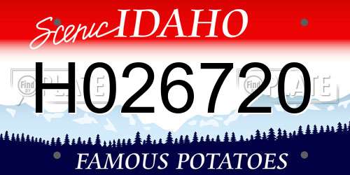 H026720 Idaho License Plate