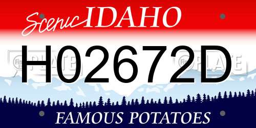 H02672D Idaho License Plate