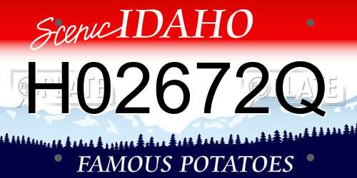 H02672Q Idaho License Plate